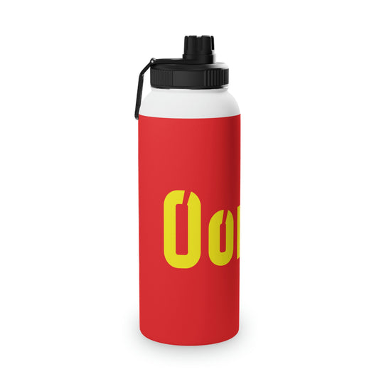 Oorah! Red & Yellow Stainless Steel Water Bottle, Sports Lid