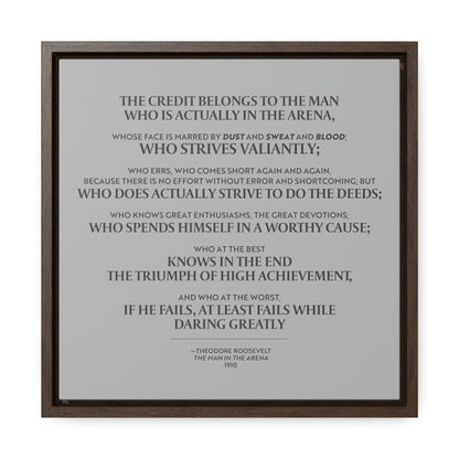 Man in the Arena Gallery Canvas Wraps, Square Frame
